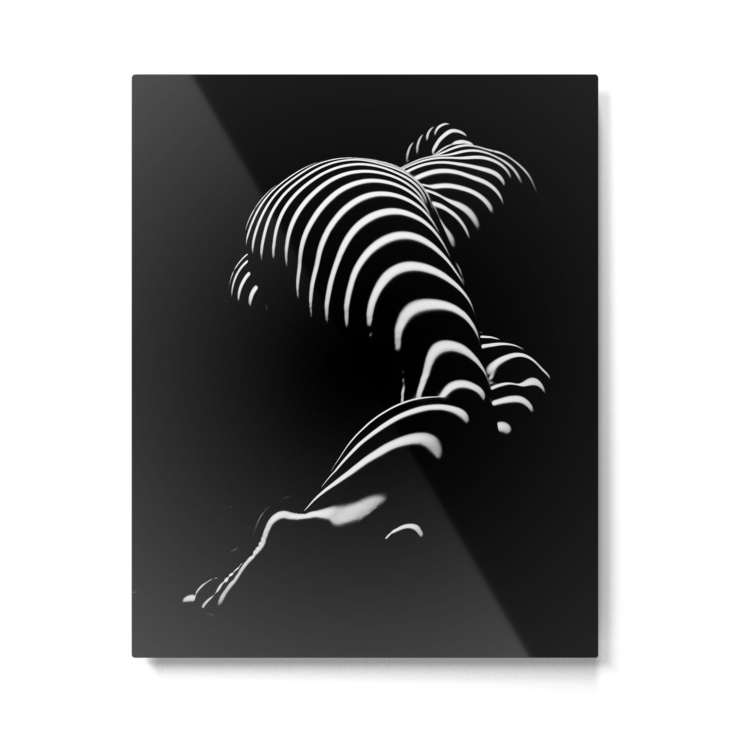 0774-AR BBW Sensual Legs Hips and Ass of a Large Woman Big Beautiful Art Nude Black and White Metal Print Gallery Image 4