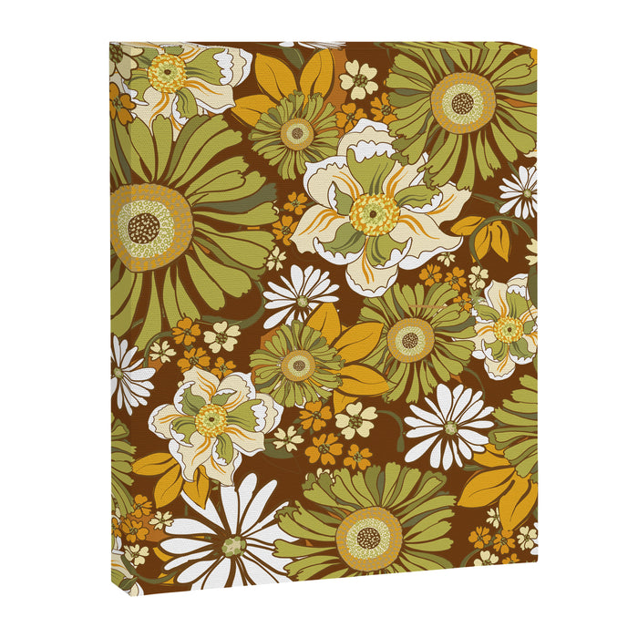 70s Retro Flower Power boho pattern Canvas Print Gallery Image 1