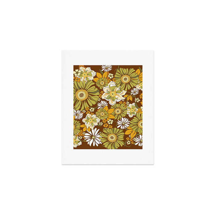 70s Retro Flower Power boho pattern Art Print Gallery Image 1