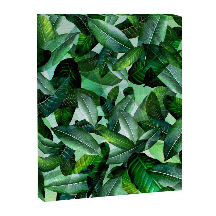 Banana palm leaf tropical jungle green Canvas Print Gallery Image 1