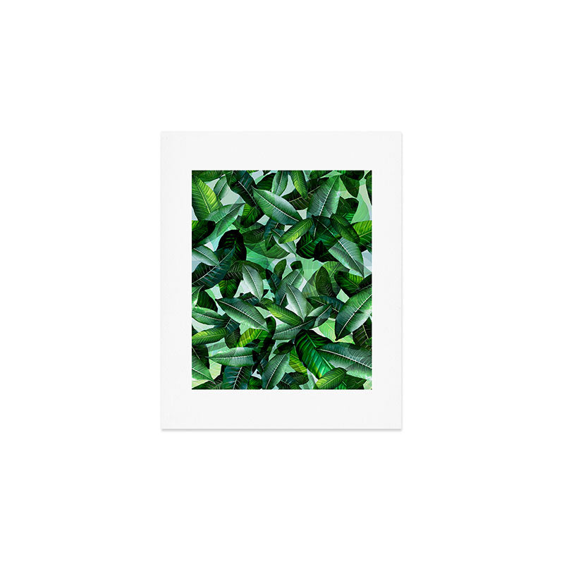 Banana palm leaf tropical jungle green Art Print Gallery Image 1