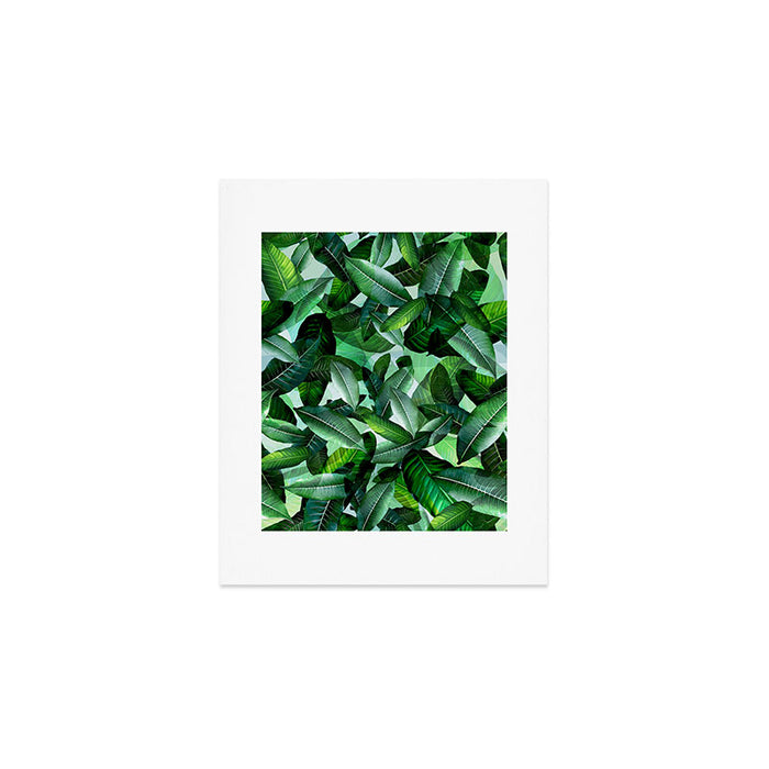 Banana palm leaf tropical jungle green Art Print Gallery Image 1