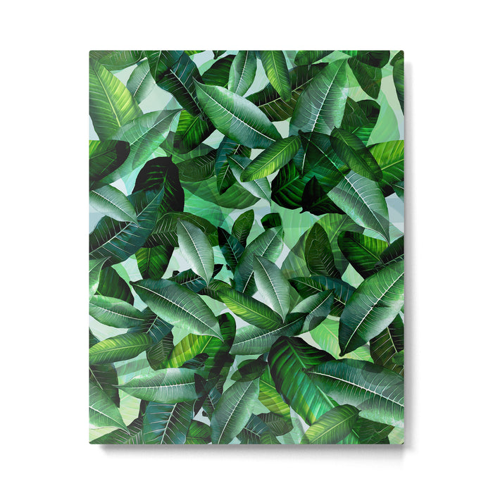 Banana palm leaf tropical jungle green Metal Print Gallery Image 1