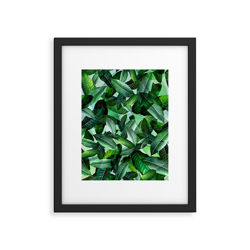 Banana palm leaf tropical jungle green Framed Art Print Gallery Image 5
