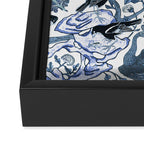 Blue vintage chinoiserie flora Framed Canvas Print Gallery Image 3