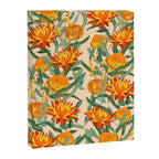 Botanical Australian natives orange on peach Canvas Print Gallery Image 6
