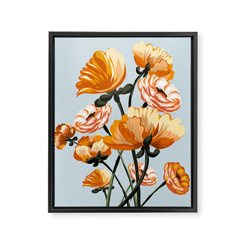 California poppies, Spring flowers warm colors, Framed Canvas Print Gallery Image 8
