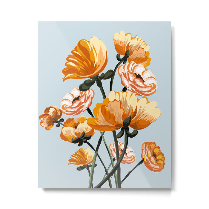 California poppies, Spring flowers warm colors, Metal Print Gallery Image 1
