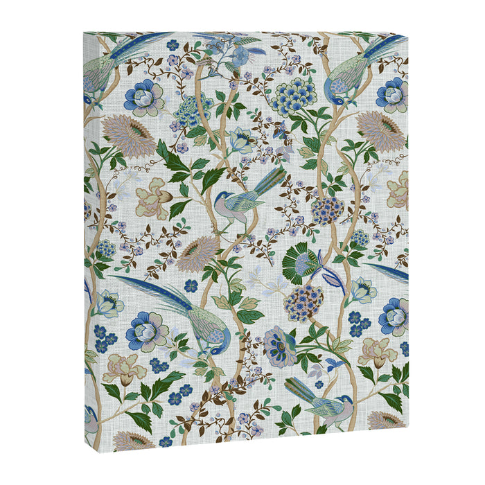 Chinoiserie birds peacock flowers leaves, romantic, vintage, retro, cozy heirloom Canvas Print Gallery Image 1