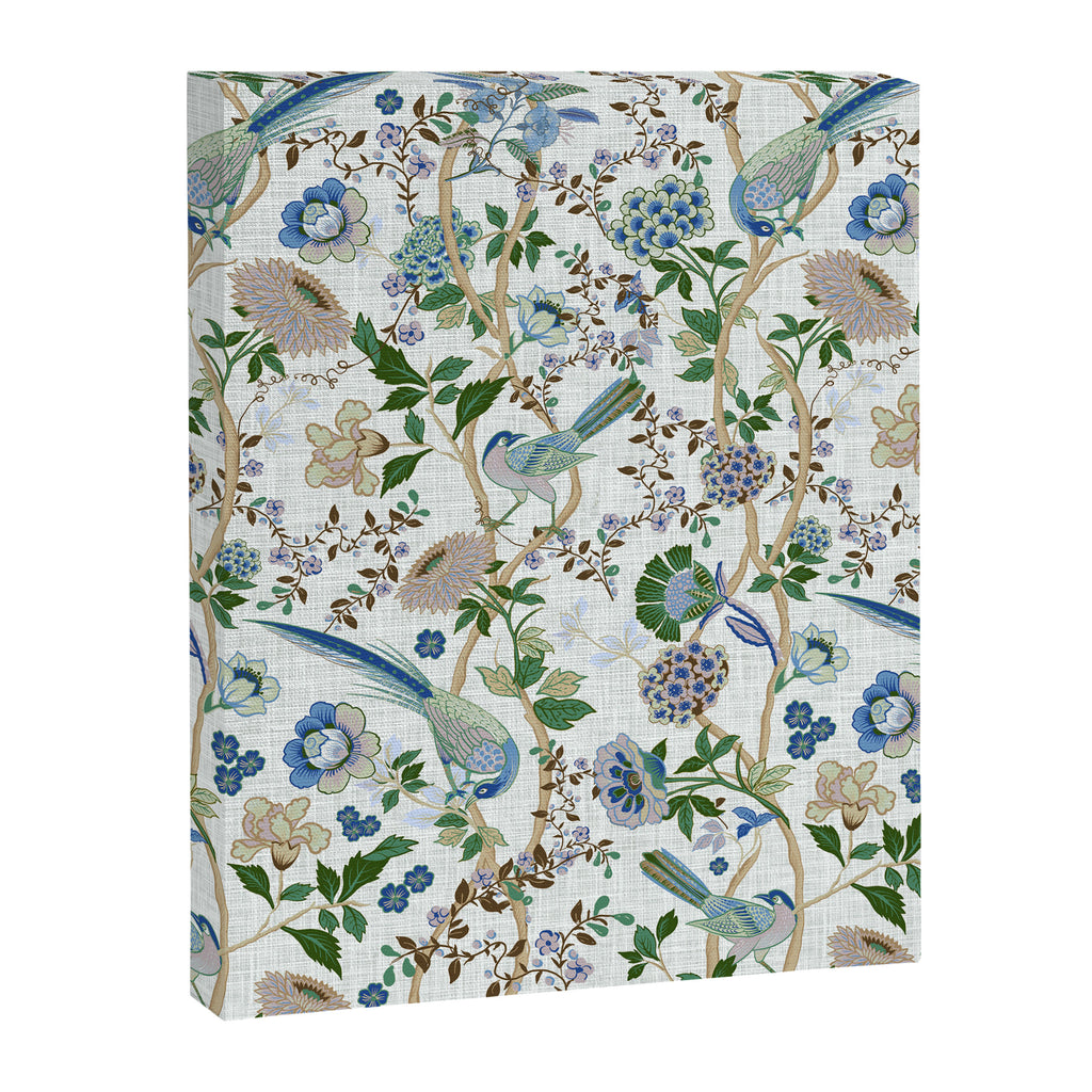 Chinoiserie birds peacock flowers leaves, romantic, vintage, retro, cozy heirloom Canvas Print Gallery Image 8