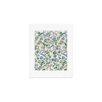 Chinoiserie birds peacock flowers leaves, romantic, vintage, retro, cozy heirloom Art Print Gallery Image 1