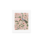 Chinoiserie Vintage Pink Peacocks flowers Grandmillennial Art Print Gallery Image 1