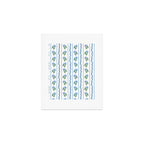 Hydrangea blue and white stripes coastal style Art Print Gallery Image 1