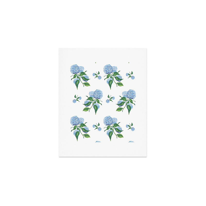 Hydrangeas blue and white - Jumbo Art Print Gallery Image 1