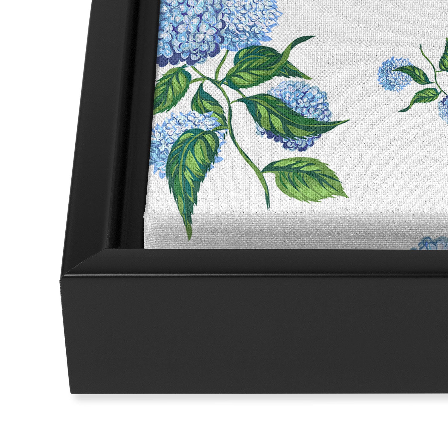 Hydrangeas blue and white - Jumbo Framed Canvas Print Gallery Image 3