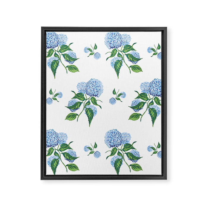 Hydrangeas blue and white - Jumbo Framed Canvas Print Gallery Image 1