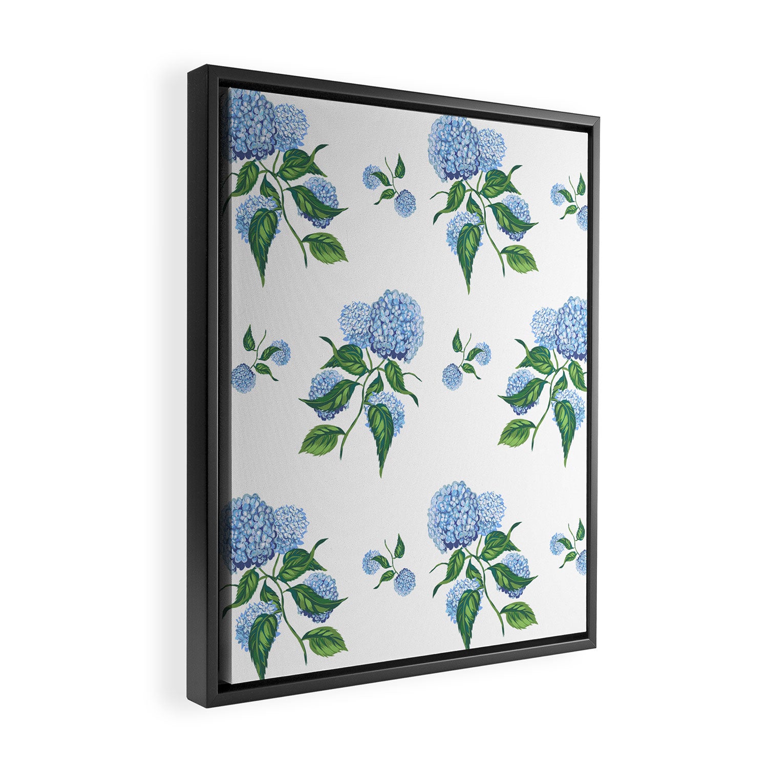 Hydrangeas blue and white - Jumbo Framed Canvas Print Gallery Image 2