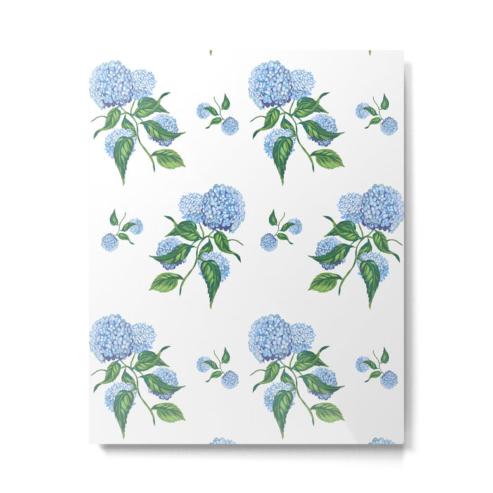 Hydrangeas blue and white - Jumbo Metal Print Gallery Image 1