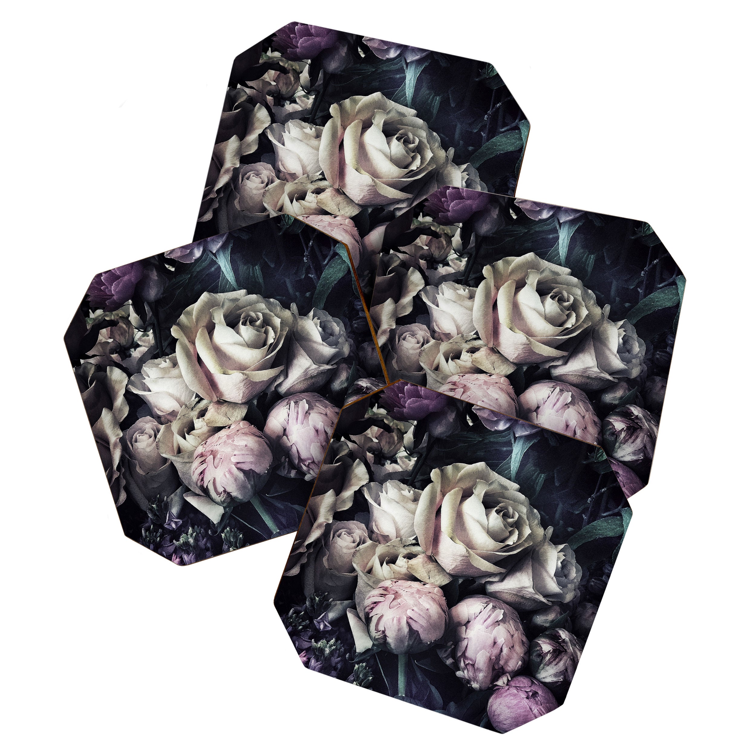 Roses peonies vintage style old masters flowers blooms Coaster Gallery Image 1