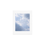 A pattern in the clouds in a blue sky on a summer day - dreamy clouds nature and travel photography Art Print Gallery Image 1