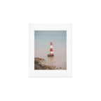 Beachy head lighthouse at Seven Sisters in the UK - coastal heritage - summer travel photography Art Print Gallery Image 1