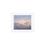 Blush pink clouds in Norway, and dreamy pink and pastel blue - summer sunset nature photography Art Print Gallery Image 1