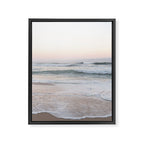 Blush pink sunrise at Praia da Adraga in Portugal  Summer nature and travel photography Framed Canvas Print Gallery Image 6