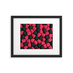 Raspberry and blackberry gummies - black and red candy - food photography Framed Art Print Gallery Image 5