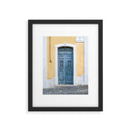 The blue door number 2 in Lisbon Portugal  Summer street and travel photography Framed Art Print Gallery Image 5