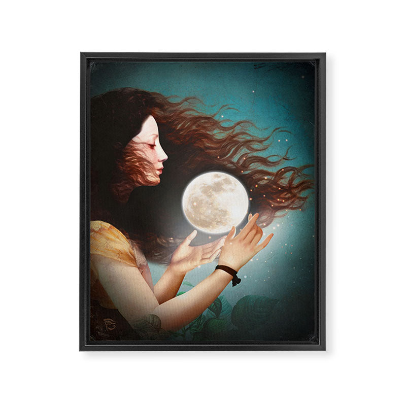 Meet the Moon Framed Canvas Print Gallery Image 6