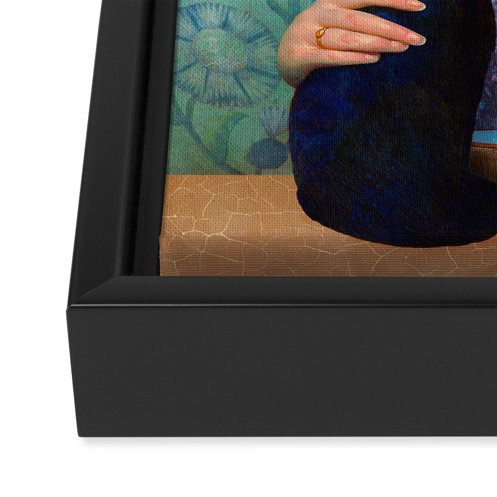The Black Cat Framed Canvas Print Gallery Image 3