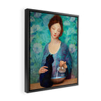 The Black Cat Framed Canvas Print Gallery Image 2