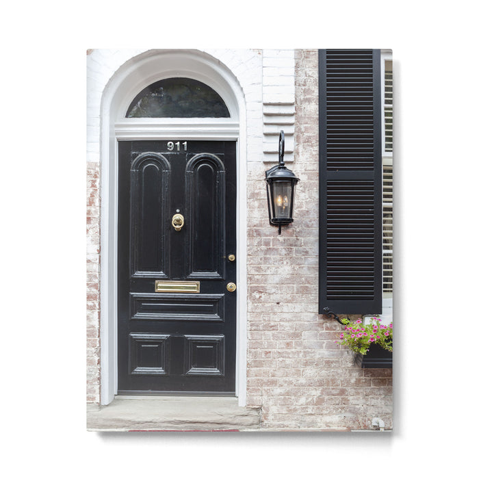 The Glossy Black Door / Alexandria, VA Metal Print Gallery Image 1