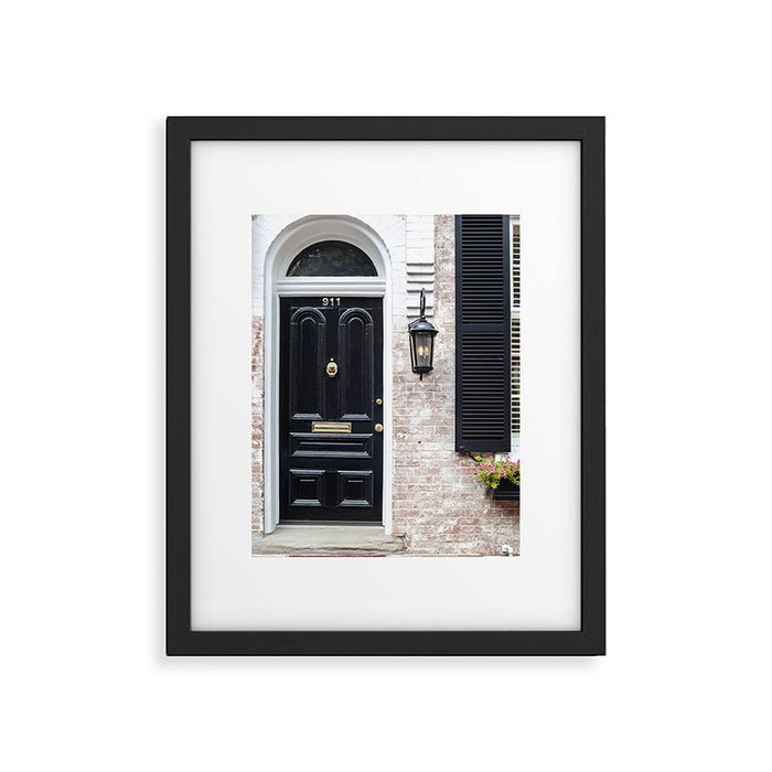 The Glossy Black Door / Alexandria, VA Framed Art Print Gallery Image 1