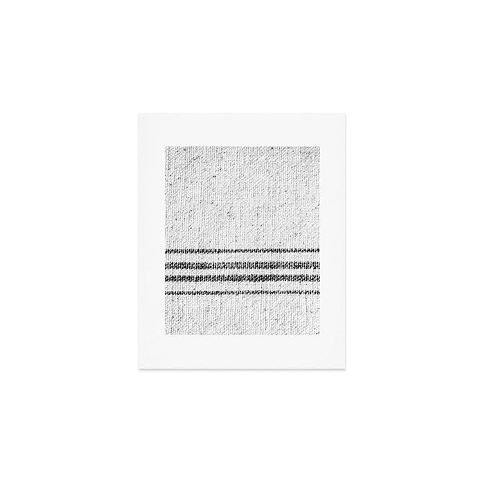 Farmhouse Grain Sack Black Stripes Art Print Gallery Image 1