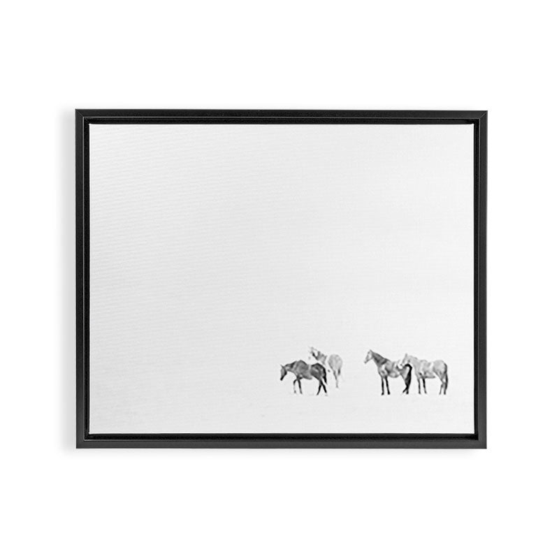 Snow Angels - Winter Horse Photography Framed Canvas Print Gallery Image 3