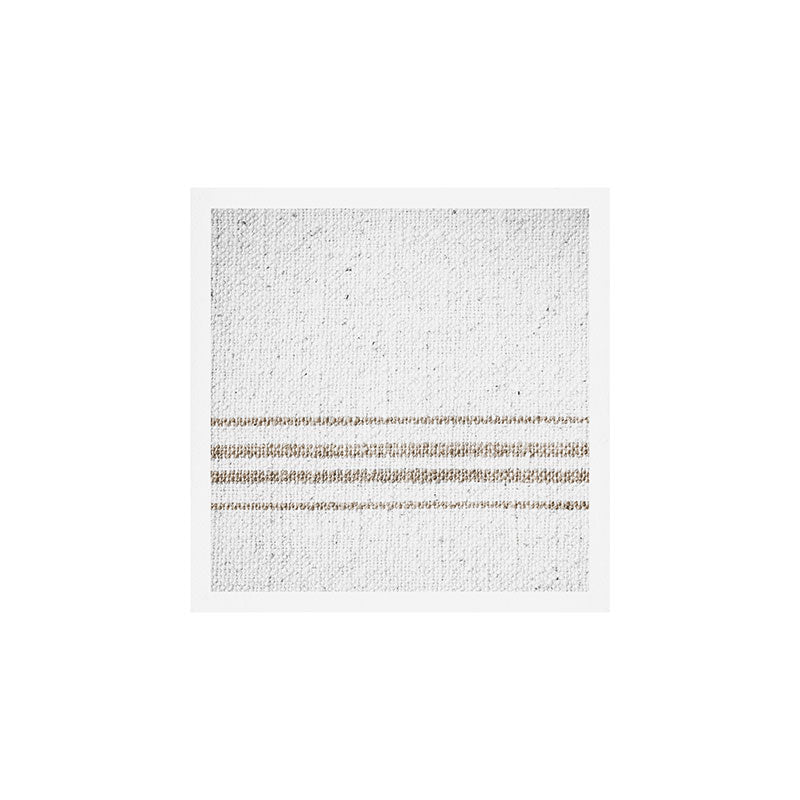 Vintage Farmhouse Grain Sack - Sandstone Stripes Art Print Gallery Image 1