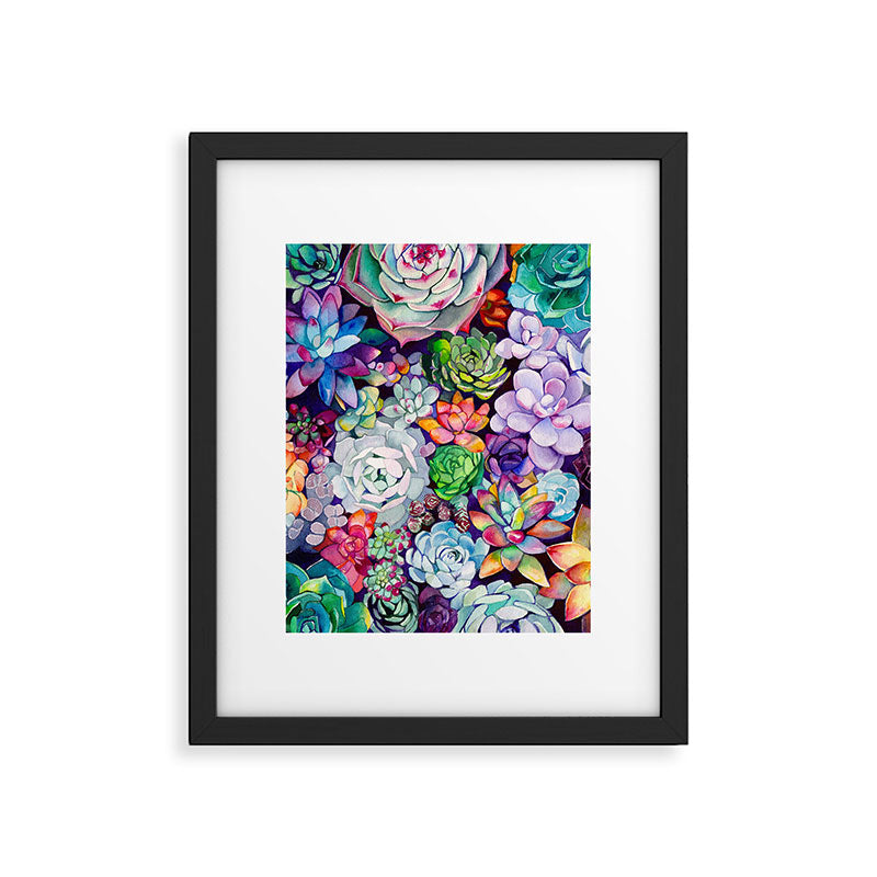 Succulent Garden Framed Art Print