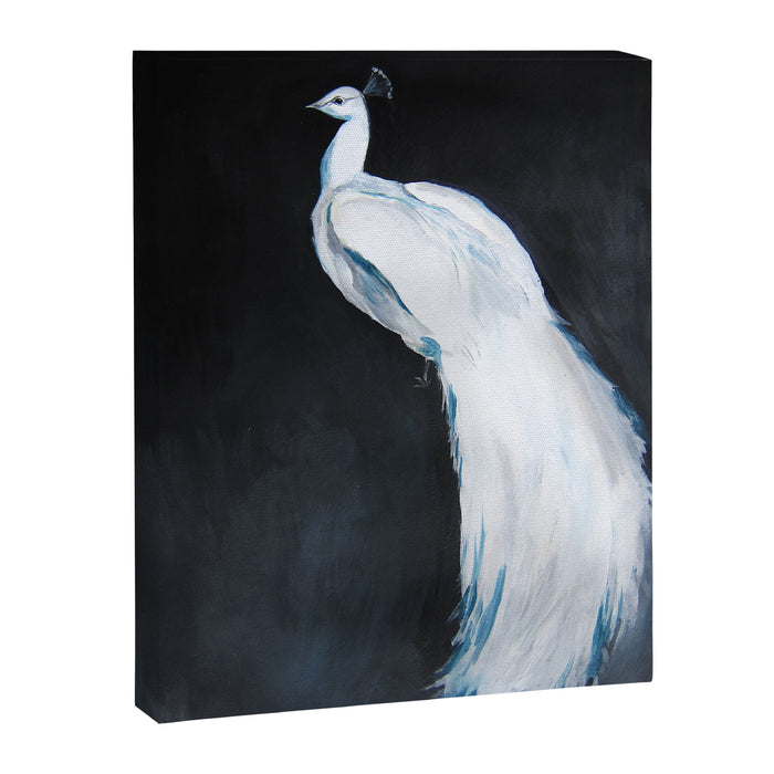 White Peacock II Canvas Print Gallery Image 1