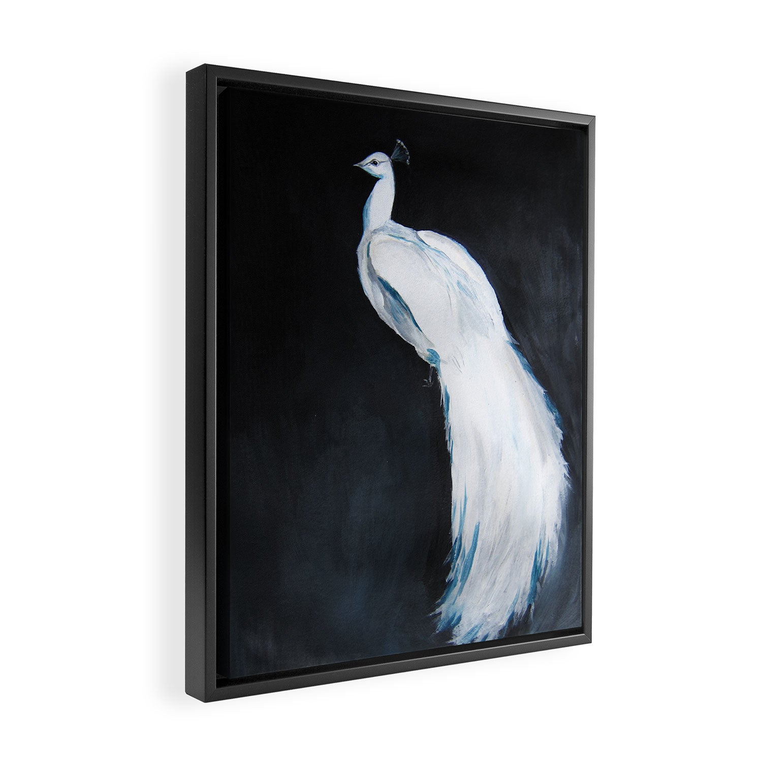 White Peacock II Framed Canvas Print Gallery Image 2