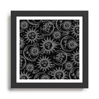Black Magic Celestial Sun Moon Stars Framed Art Print Gallery Image 1