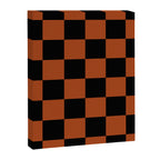 Black & Orange Checkers Canvas Print Gallery Image 8