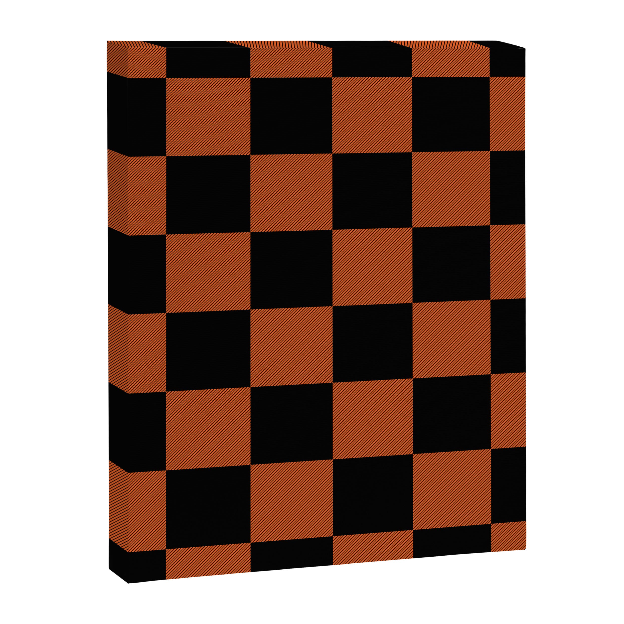 Black & Orange Checkers Canvas Print Gallery Image 8