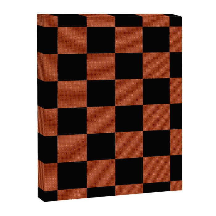 Black & Orange Checkers Canvas Print Gallery Image 1