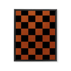 Black & Orange Checkers Framed Canvas Print Gallery Image 8