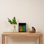 Black Rainbow Color Splatter Framed Canvas Print Gallery Image 4