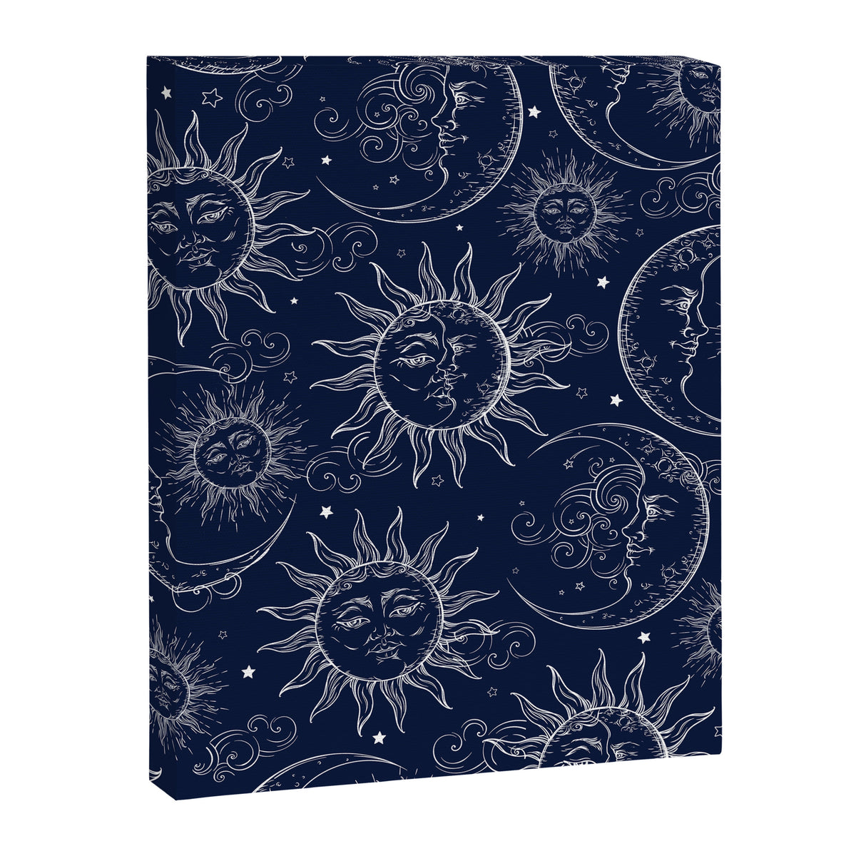 Blue Magic Celestial Sun Moon Stars Canvas Print Gallery Image 8