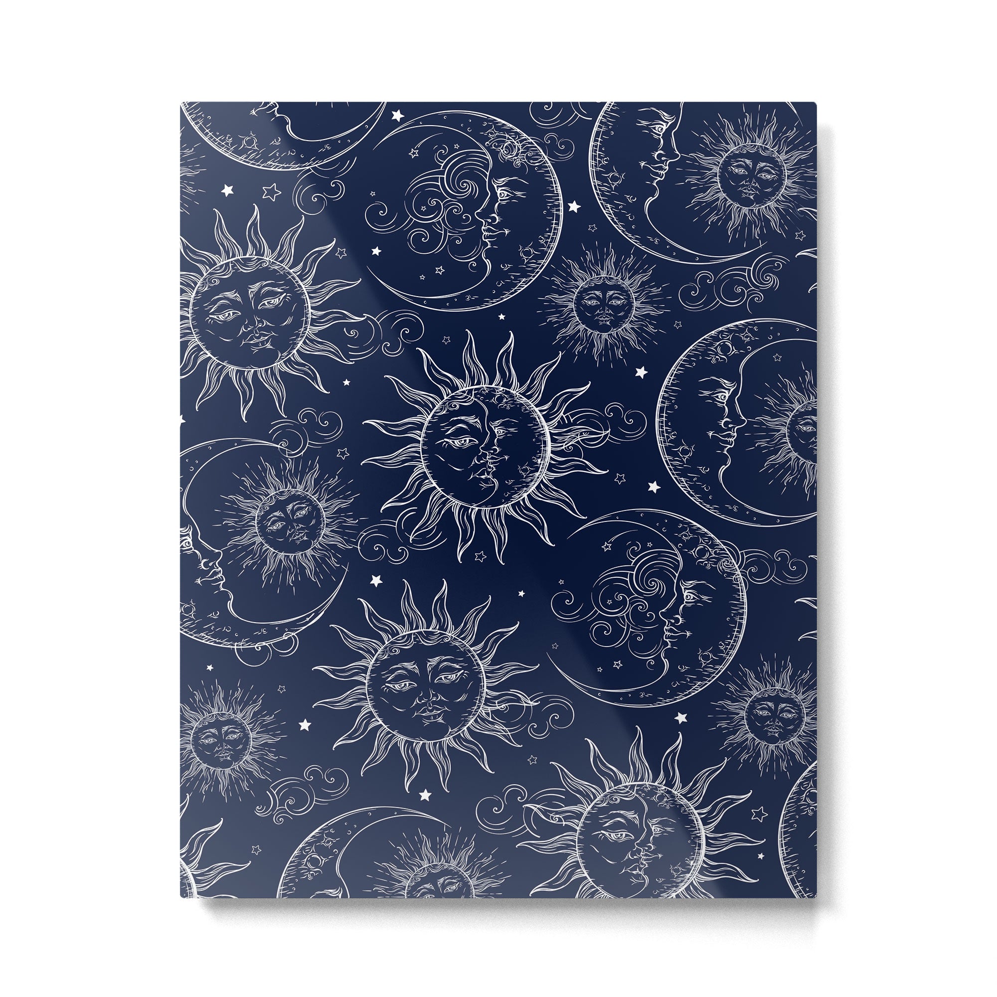 Blue Magic Celestial Sun Moon Stars Metal Print Gallery Image 6