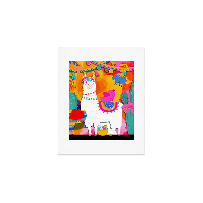 Fiesta Llama Art Print Gallery Image 1