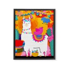 Fiesta Llama Framed Canvas Print Gallery Image 8